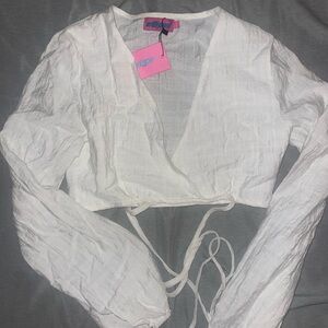 Edikted long sleeve wrap top